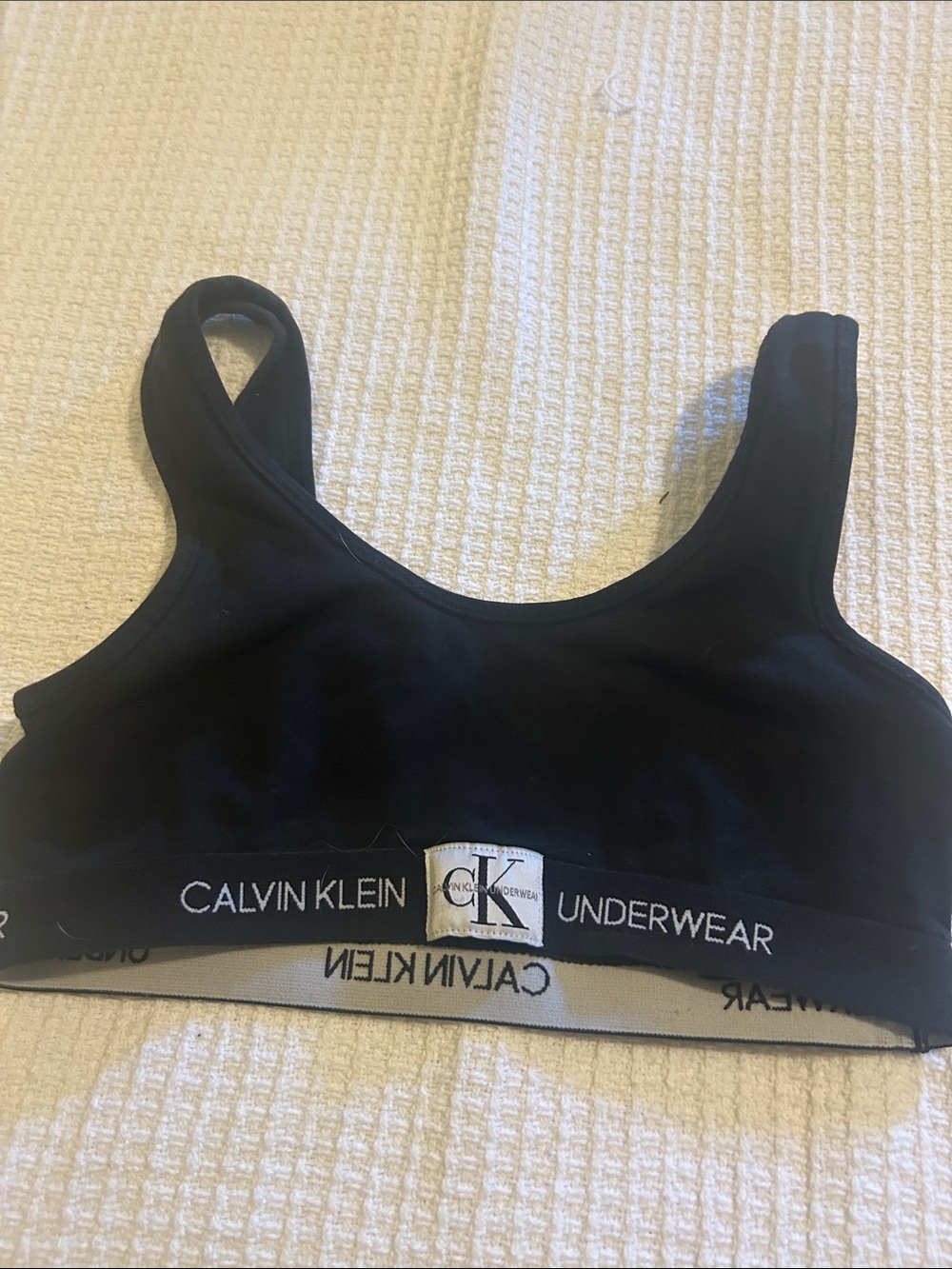Calvin Klein Black Logo Sports Bralette size medium 7/8 girls